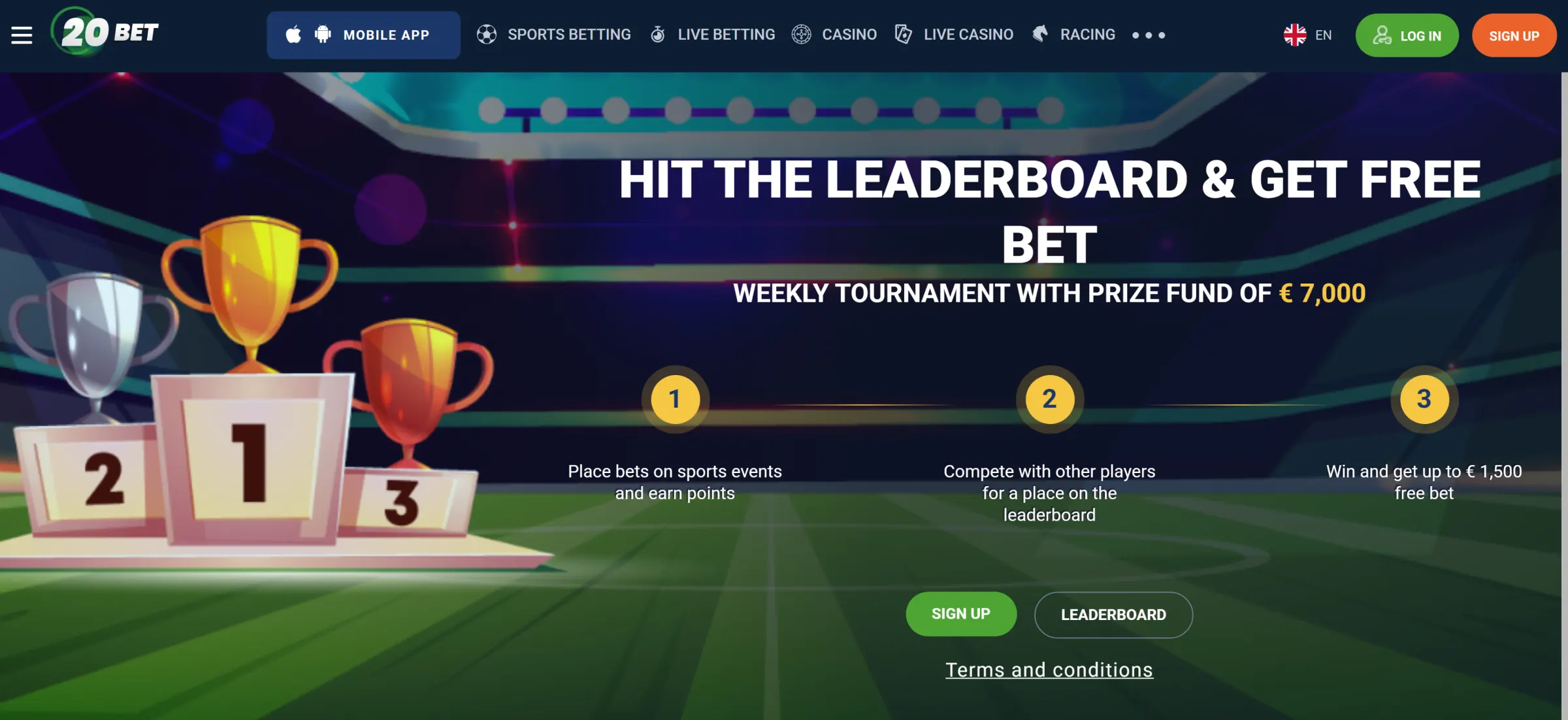 20Bet ブックメーカー・プラットフォーム