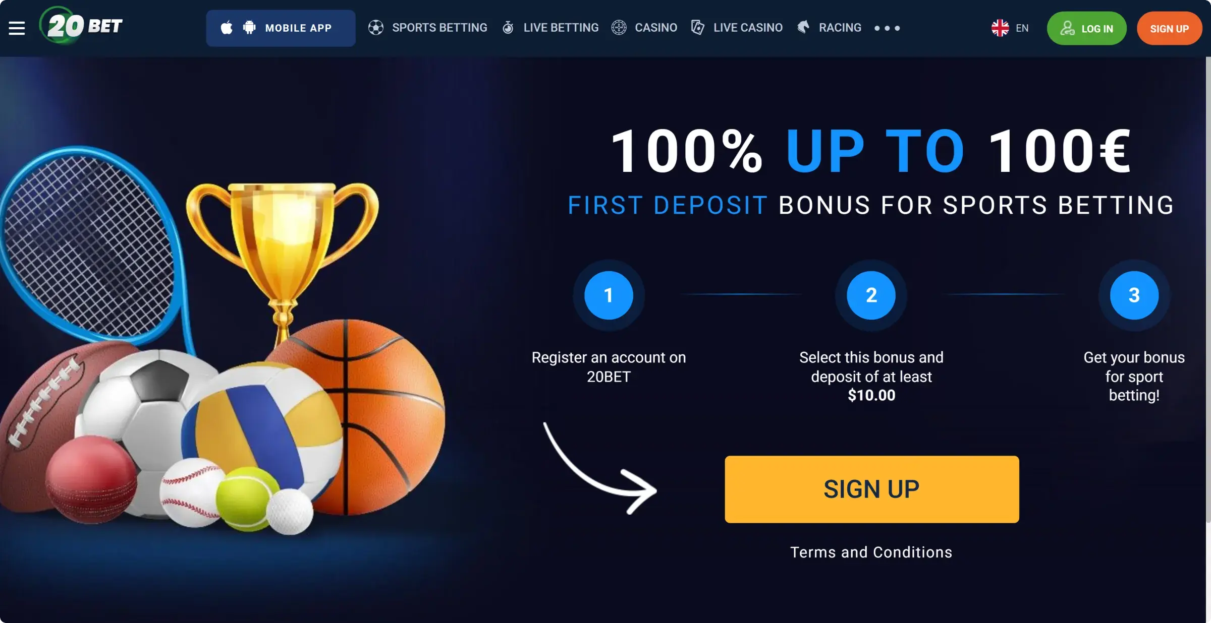 20Bet アプリ